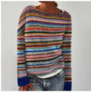 Gia - Pull tricoté à la mode avec col en O