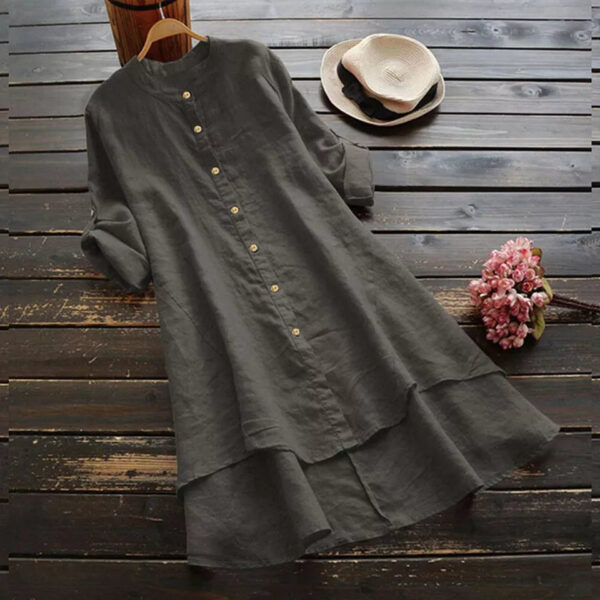 Gabbi - Robe d'été en coton et lin taille plus – Image 4