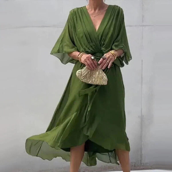 Amanda - Robe élégante à col en V – Image 2