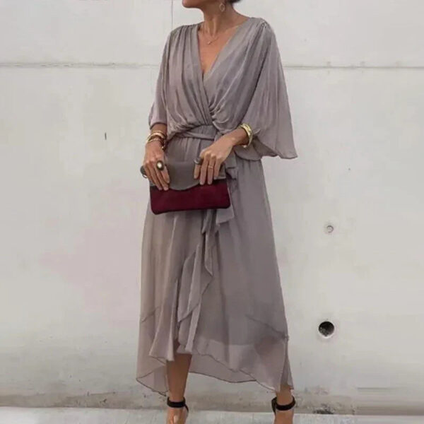 Amanda - Robe élégante à col en V – Image 5