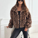 Alexandra - Veste à imprimé léopard duveteuse pour femme