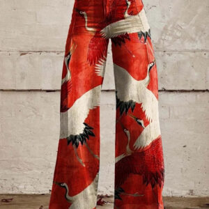 Anzhela – Pantalon large à imprimé coloré