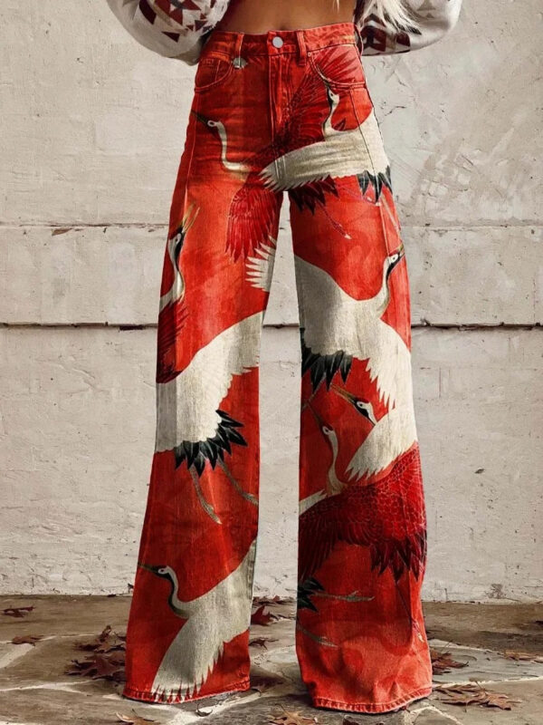 Anzhela – Pantalon large à imprimé coloré