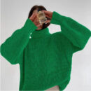 Marjorie - Pull col roulé en maille oversize