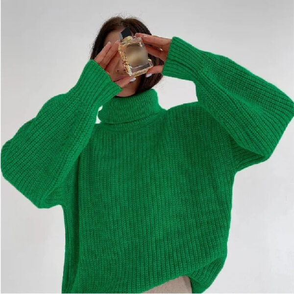 Marjorie - Pull col roulé en maille oversize – Image 6