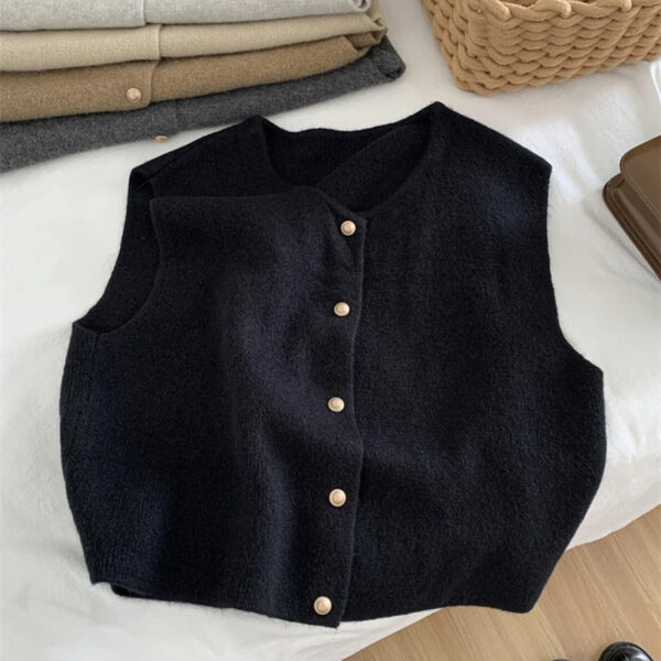 Maureen - Gilet tricoté sans manches élégant – Image 3