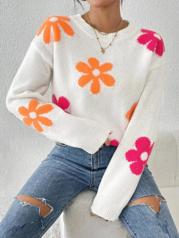 Florie - Pull en maille à imprimé floral – Image 6
