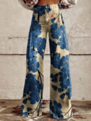 Anzhela – Pantalon large à imprimé coloré