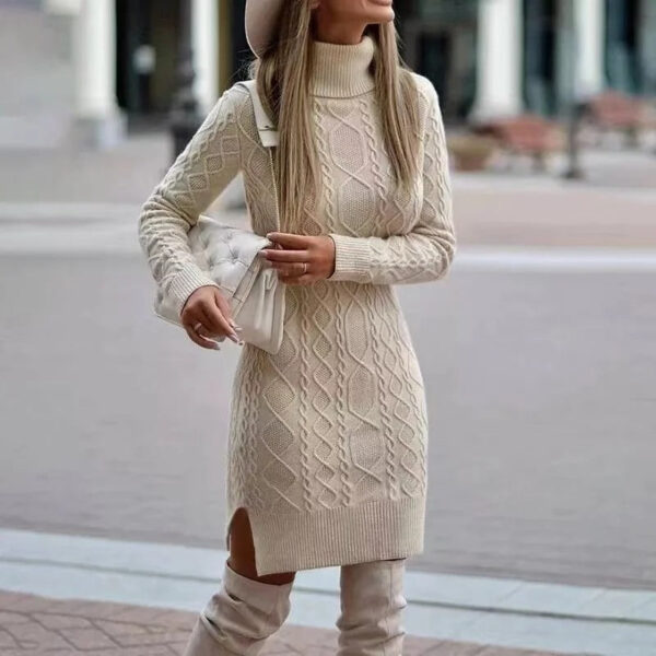 Alice - Robe tricotée à manches longues pour femme – Image 3