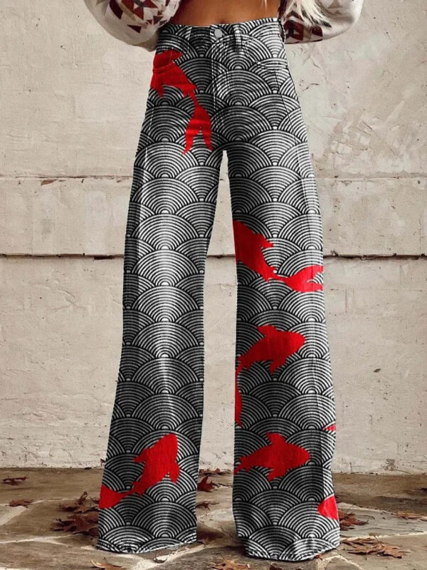 Anzhela – Pantalon large à imprimé coloré – Image 3