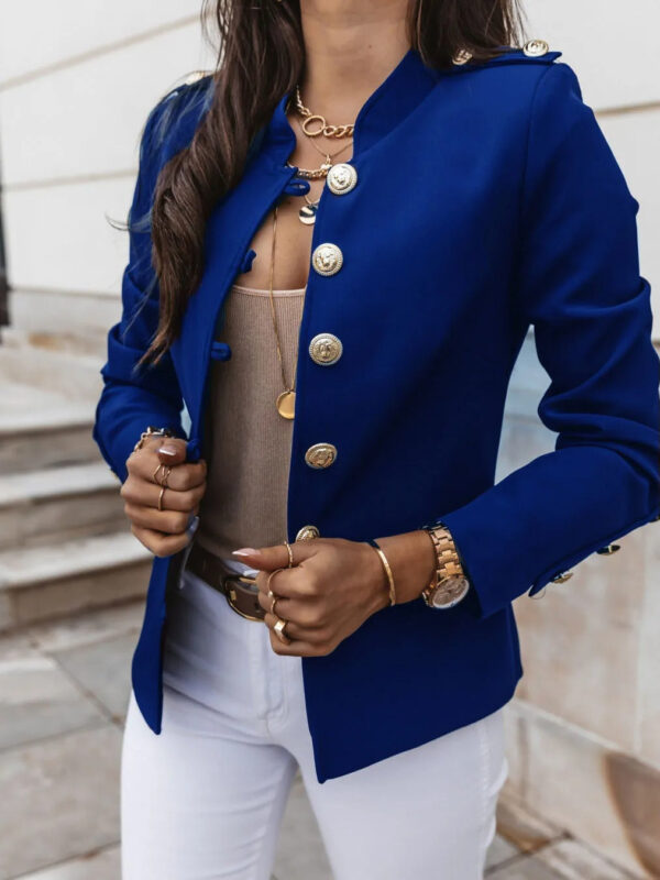 Martha - Veste blazer élégante avec col en O et manches longues – Image 6