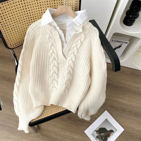 Ada - Pull tricoté au design rétro – Image 2