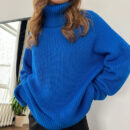 Marjorie - Pull col roulé en maille oversize