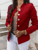 Martha - Veste blazer élégante avec col en O et manches longues