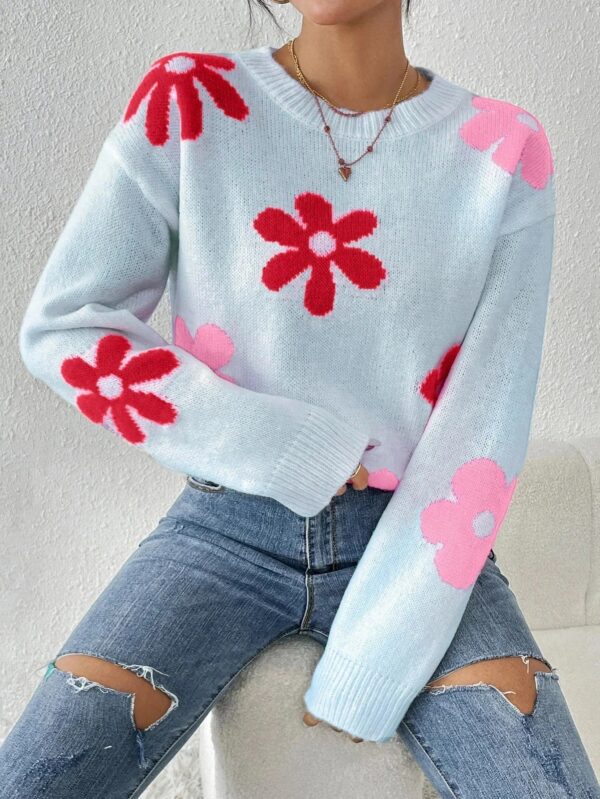 Florie - Pull en maille à imprimé floral – Image 3
