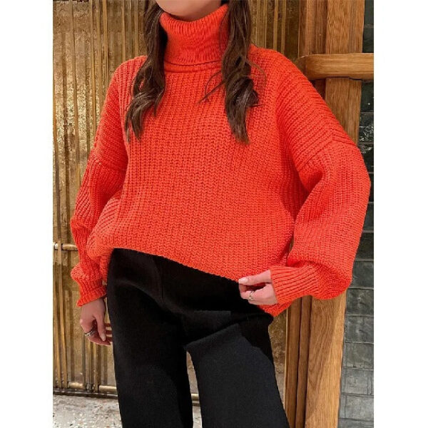 Marjorie - Pull col roulé en maille oversize – Image 3