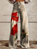 Anzhela – Pantalon large à imprimé coloré