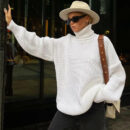 Marjorie - Pull col roulé en maille oversize