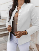 Martha - Veste blazer élégante avec col en O et manches longues