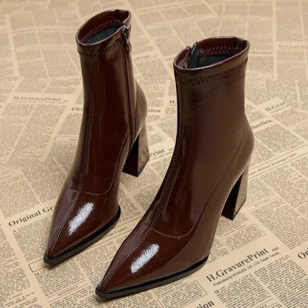 Amelia - Winter Plus Velvet Pointed Toe Boots – Image 2