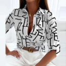 Bertha - Chemise à manches longues avec col et imprimé à motifs