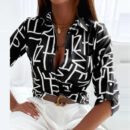 Bertha - Chemise à manches longues avec col et imprimé à motifs