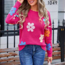 Aislin | Pull décontracté au crochet fleuri